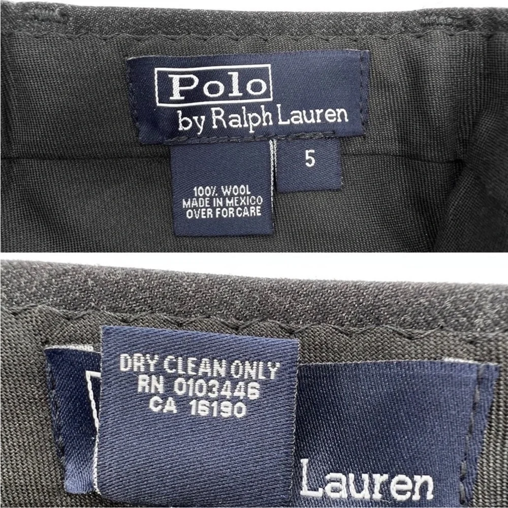 Polo Ralph Lauren Boys Dress Pants Size 5 Charcoal Gray Wool Unhemmed New NWT